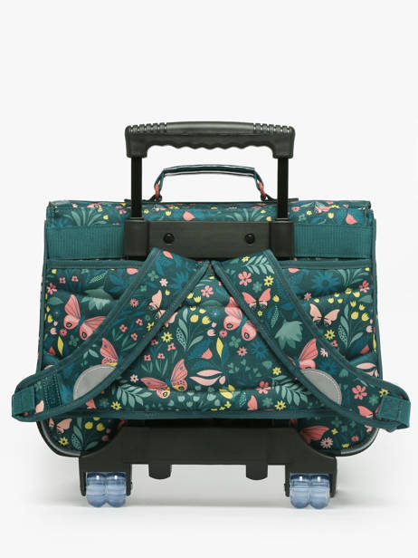 Boekentas Op Wieltjes 2 Compartimenten Tann's Groen les fantaisies f 42266 ander zicht 4