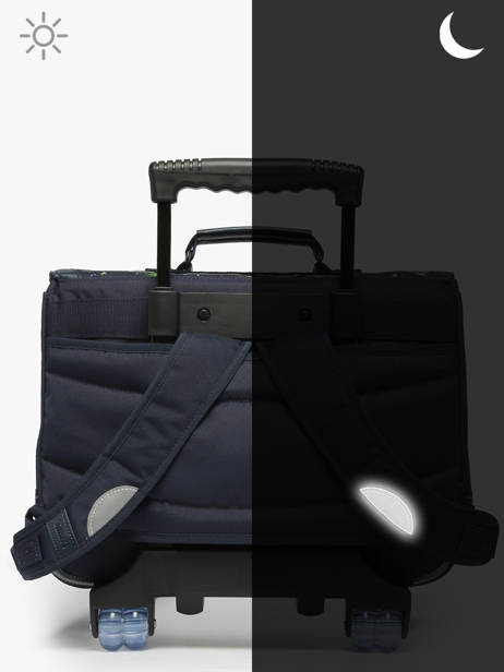 Boekentas Op Wieltjes 2 Compartimenten Tann's Blauw les fantaisies g 42142 ander zicht 6