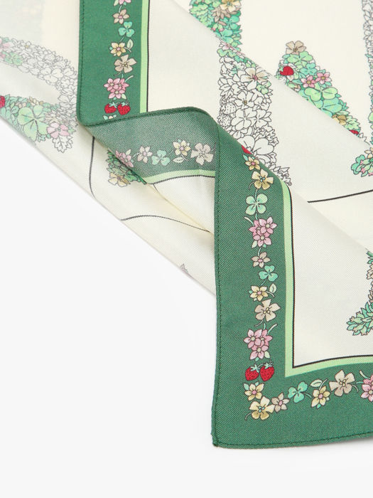 Longchamp Soie gots Foulard Groen