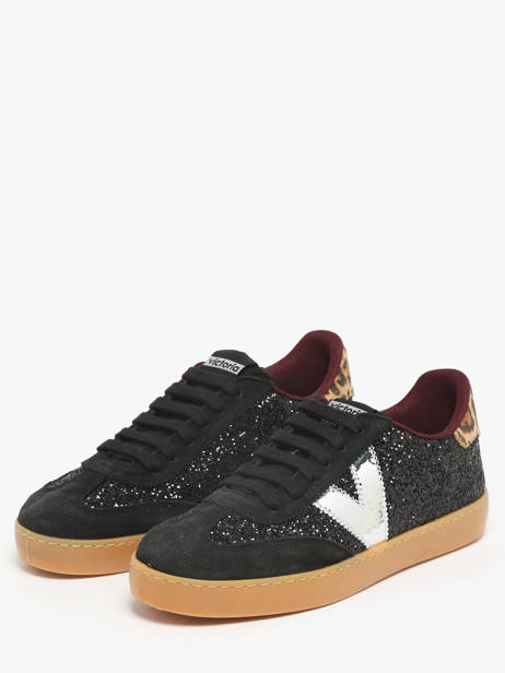 Sneakers Berlin Uit Leder Victoria Zwart women 1126223 ander zicht 2