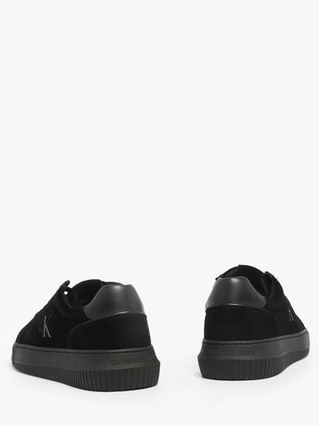 Sneakers Uit Leder Calvin klein jeans Zwart men YM01299 ander zicht 3
