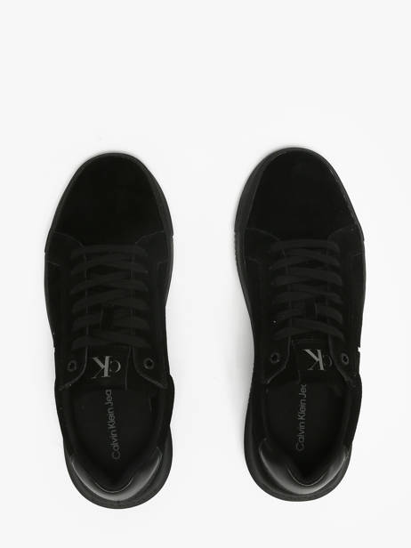 Sneakers Uit Leder Calvin klein jeans Zwart men YM01299 ander zicht 4