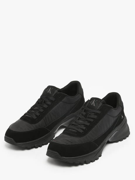 Sneakers Uit Leder Calvin klein jeans Zwart men YM01292 ander zicht 2