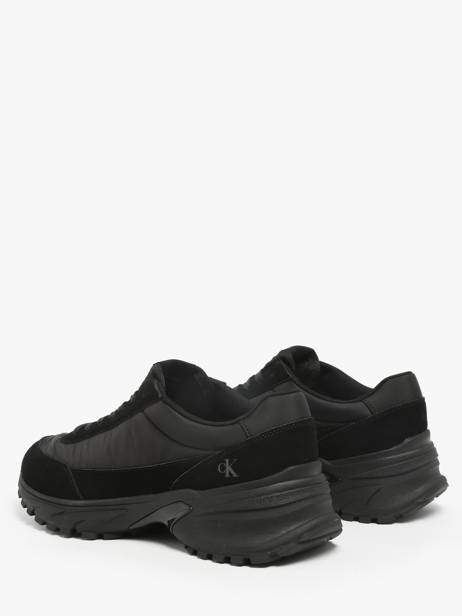 Sneakers Uit Leder Calvin klein jeans Zwart men YM01292 ander zicht 3