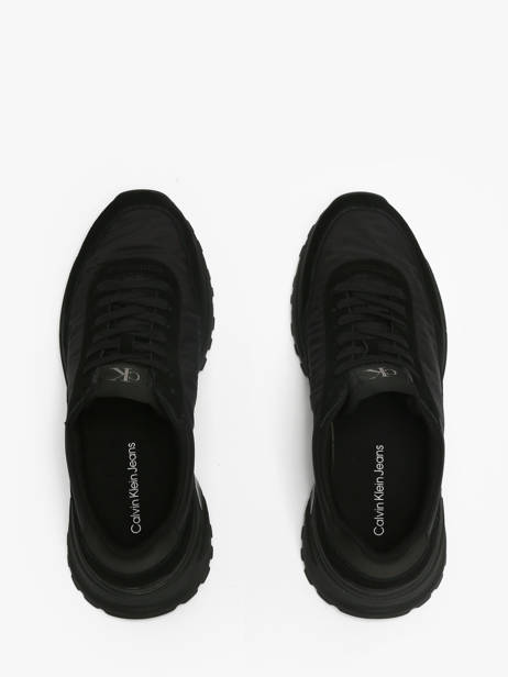 Sneakers Uit Leder Calvin klein jeans Zwart men YM01292 ander zicht 4