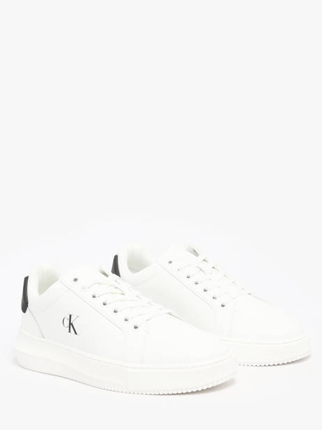 Sneakers Uit Leder Calvin klein jeans Wit men YM01296 ander zicht 2