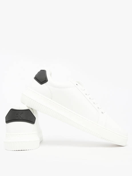 Sneakers Uit Leder Calvin klein jeans Wit men YM01296 ander zicht 3