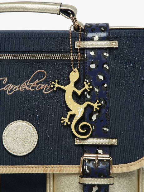 Lunchtas 1 Compartiment Cameleon Blauw vintage fantasy BL24 ander zicht 4