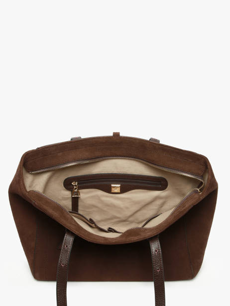 Schoudertas Altesse Suede Leder Etrier Bruin altesse suede EASU088M ander zicht 3