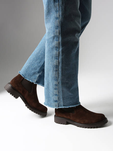 Chelsea Boots Uit Leder Tamaris Bruin women 41 ander zicht 1