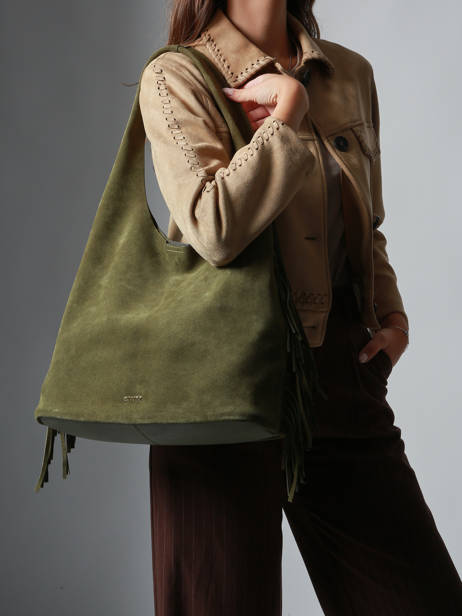 Schoudertas L Country Leder Etrier Groen country ECOU154L ander zicht 1