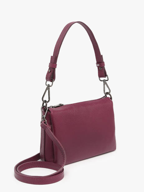 Cross Body Tas Caviar Leder Milano Violet caviar CA25065 ander zicht 2