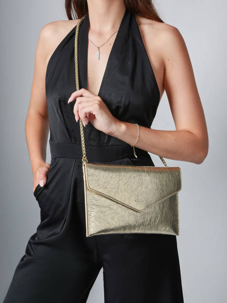 Clutch Paddock L Leder Etrier Goud paddock EPAD075L ander zicht 1