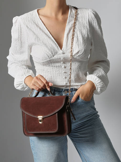 Cross Body Tas La Suite Leder Paul marius Bruin la suite GEOR2SUI ander zicht 1