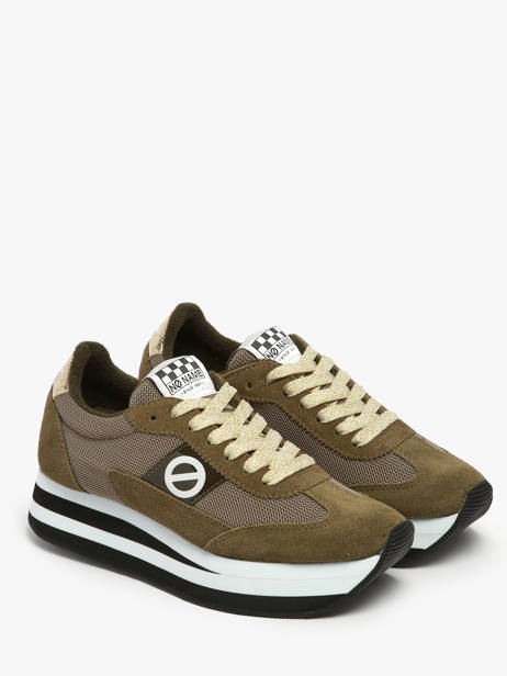 Sneakers Met Platformzool Flex M Jogger Uit Leder No name Groen women IMKNITAY ander zicht 2