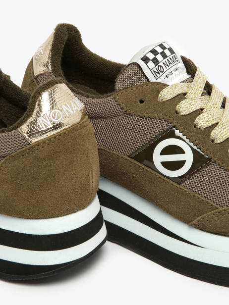 Sneakers Met Platformzool Flex M Jogger Uit Leder No name Groen women IMKNITAY ander zicht 3