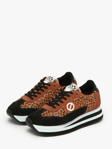 Sneakers Met Platformzool Flex M Jogger Uit Leder No name Bruin women IMHP01KC ander zicht 2