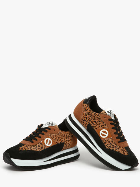 Sneakers Met Platformzool Flex M Jogger Uit Leder No name Bruin women IMHP01KC ander zicht 3