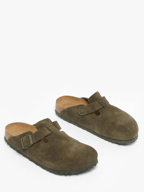 Slippers Boston Uit Leder Birkenstock Groen women 1024714 ander zicht 2