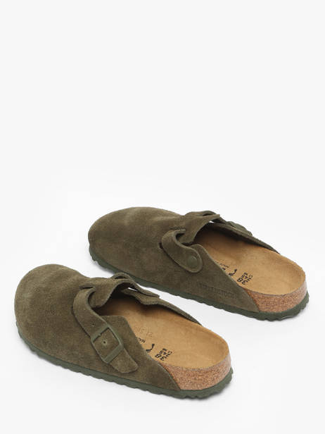 Slippers Boston Uit Leder Birkenstock Groen women 1024714 ander zicht 3