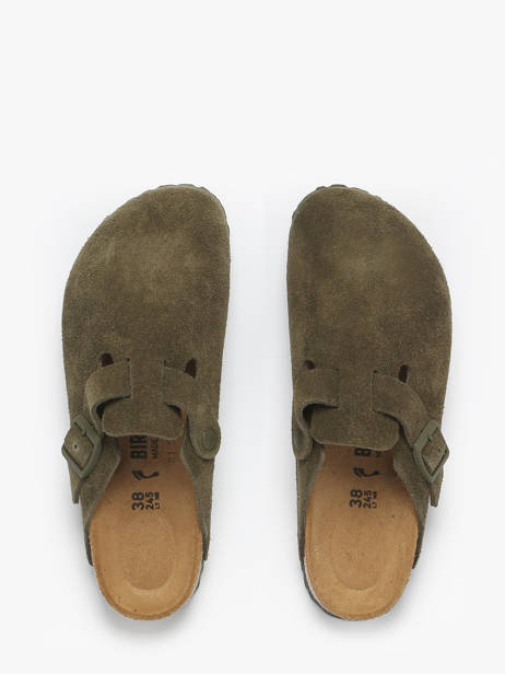 Slippers Boston Uit Leder Birkenstock Groen women 1024714 ander zicht 4