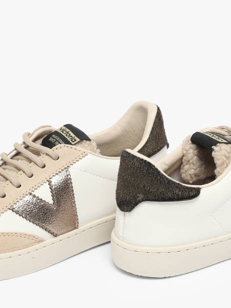 Sneakers Berlin Uit Leder Victoria Beige women 1126222 ander zicht 3