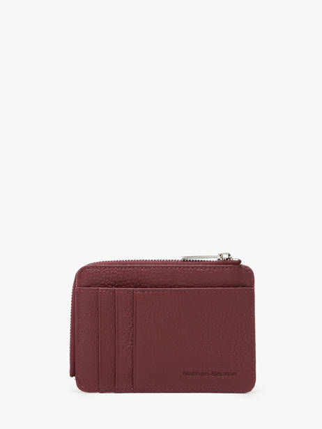 Portemonnee Met Kaarthouder Leder Nathan baume Violet original n 217N ander zicht 2