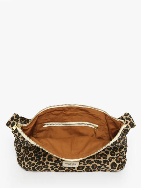 Cross Body Tas Mini Charlot Gerecycleerd Katoen Rivedroite Bruin forever wild MCHARFOR ander zicht 2