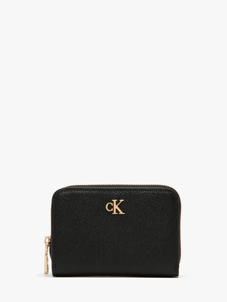 Portefeuille Calvin klein jeans Zwart minimal mono 4F1064G