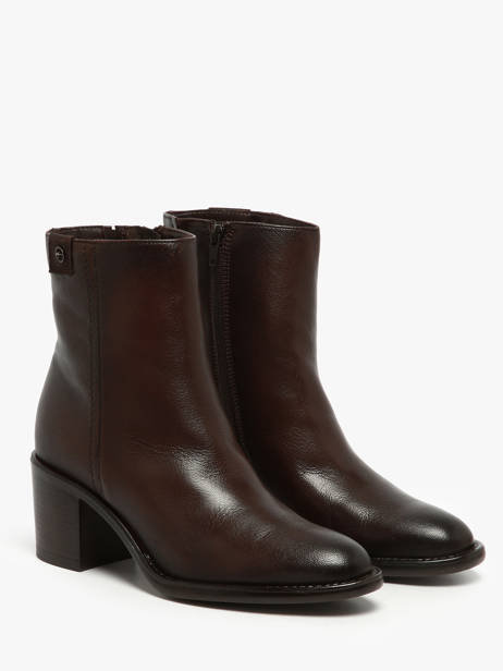 Enkellaarsjes Met Hak Uit Leder Tamaris Bruin women 45 ander zicht 2