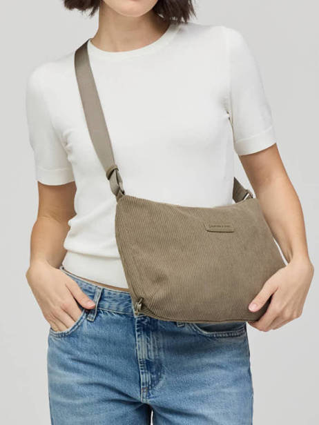 Cross Body Tas Kapten and son Groen cord SC ander zicht 1