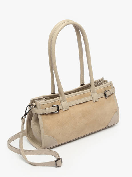 Schoudertas Velvet Caviar Leder Milano Beige velvet caviar VC25062 ander zicht 2