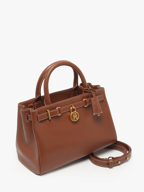 Handtas American Icon Leder Tommy hilfiger Bruin american icon AW17926 ander zicht 2
