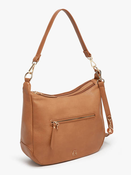 Schoudertas Zip Lulu castagnette Bruin zip ZAHED ander zicht 2