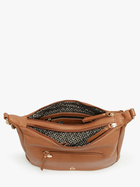 Schoudertas Zip Lulu castagnette Bruin zip ZAHED ander zicht 3
