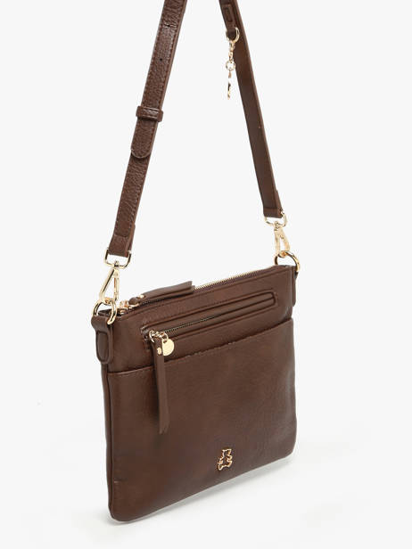 Cross Body Tas Zip Lulu castagnette Bruin zip ZAHARA ander zicht 2