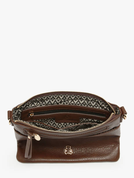 Cross Body Tas Zip Lulu castagnette Bruin zip ZAHARA ander zicht 3