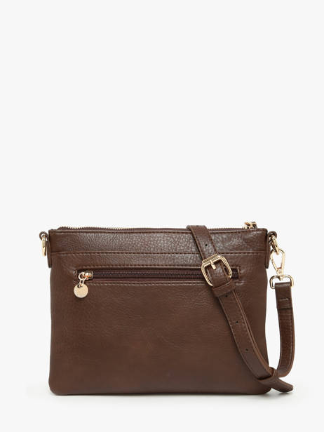 Cross Body Tas Zip Lulu castagnette Bruin zip ZAHARA ander zicht 4