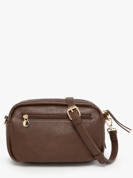 Cross Body Tas Zip Lulu castagnette Bruin zip ZAER ander zicht 4