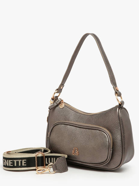 Schoudertas Pocket Lulu castagnette Zilver pocket ZAHYNA ander zicht 2