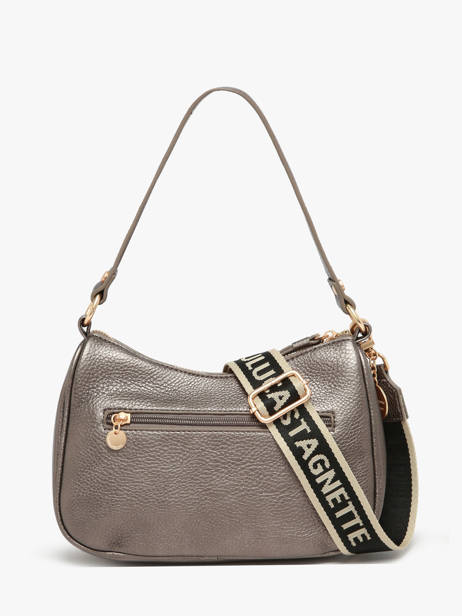 Schoudertas Pocket Lulu castagnette Zilver pocket ZAHYNA ander zicht 4