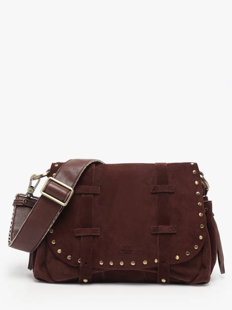 Cross Body Tas Vintage Leder Mila louise Beige vintage 3861VC