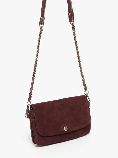 Cross Body Tas Vintage Leder Mila louise Bruin vintage 3783VC ander zicht 2