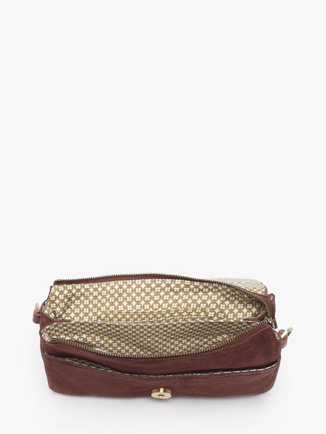 Cross Body Tas Vintage Leder Mila louise Bruin vintage 3783VC ander zicht 3