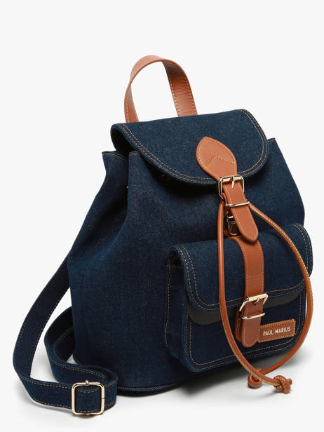 Rugzak Le Baroudeur Denim Brut Paul marius Blauw denim brut BAROUDEB ander zicht 2
