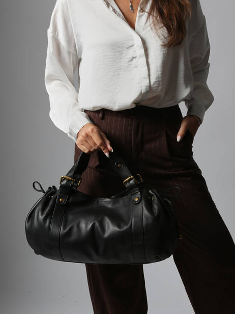 Schoudertas Icone Leder Gerard darel Zwart icone DCS01410 ander zicht 1