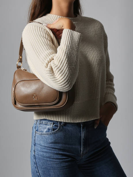 Schoudertas Pocket Lulu castagnette Bruin pocket ZAHYNA ander zicht 1