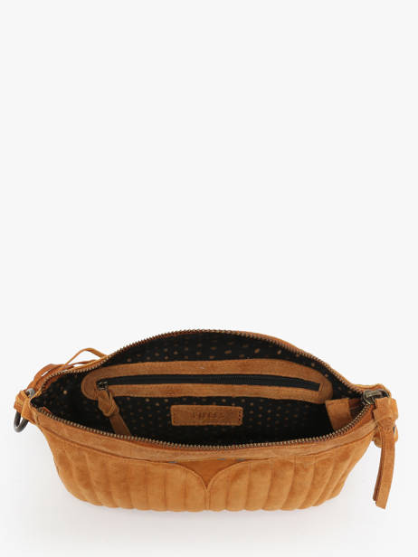 Cross Body Tas Jane Leder Pieces Bruin jane 17160059 ander zicht 3