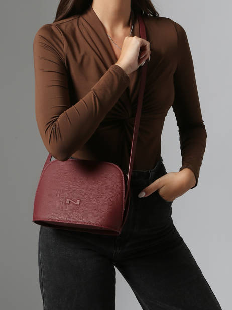 Cross Body Tas Lilou Leder Nathan baume Violet egee 2 ander zicht 1