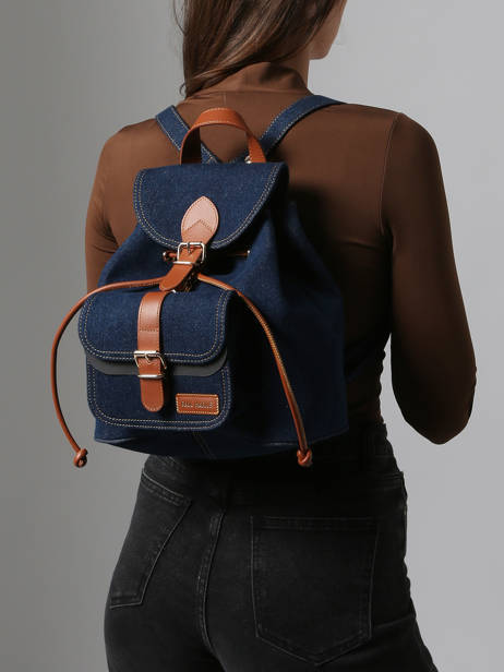 Rugzak Le Baroudeur Denim Brut Paul marius Blauw denim brut BAROUDEB ander zicht 1